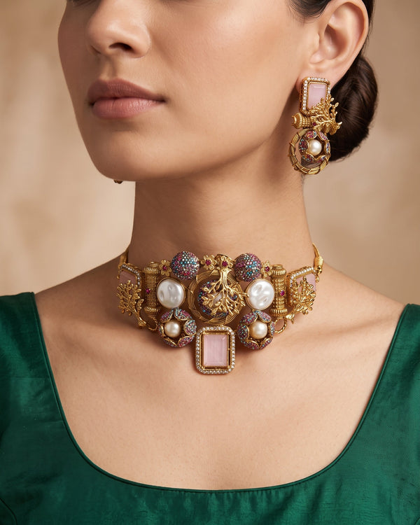 Turkish Gulzar Choker Set