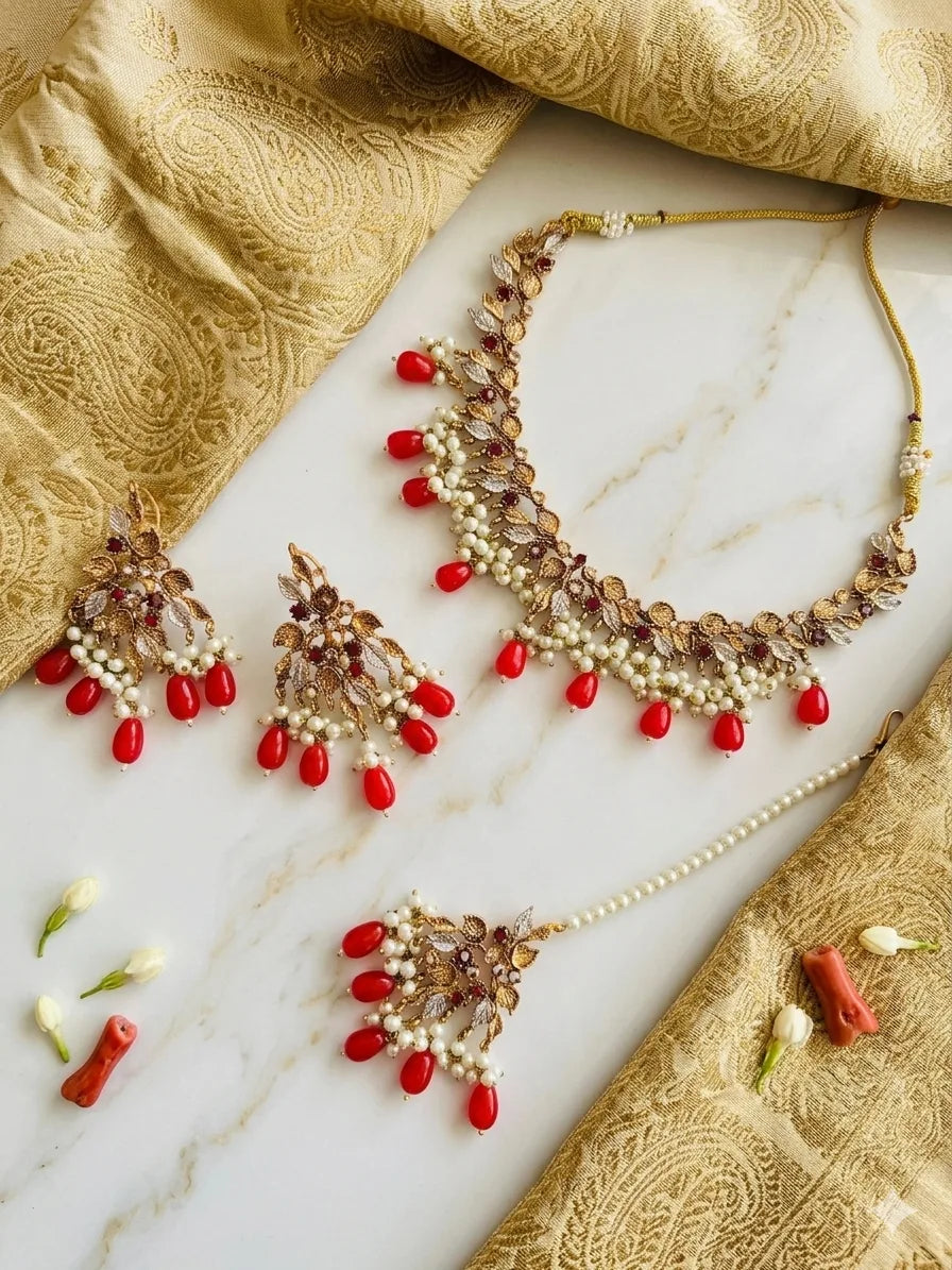 Ruby Zewar Necklace Set