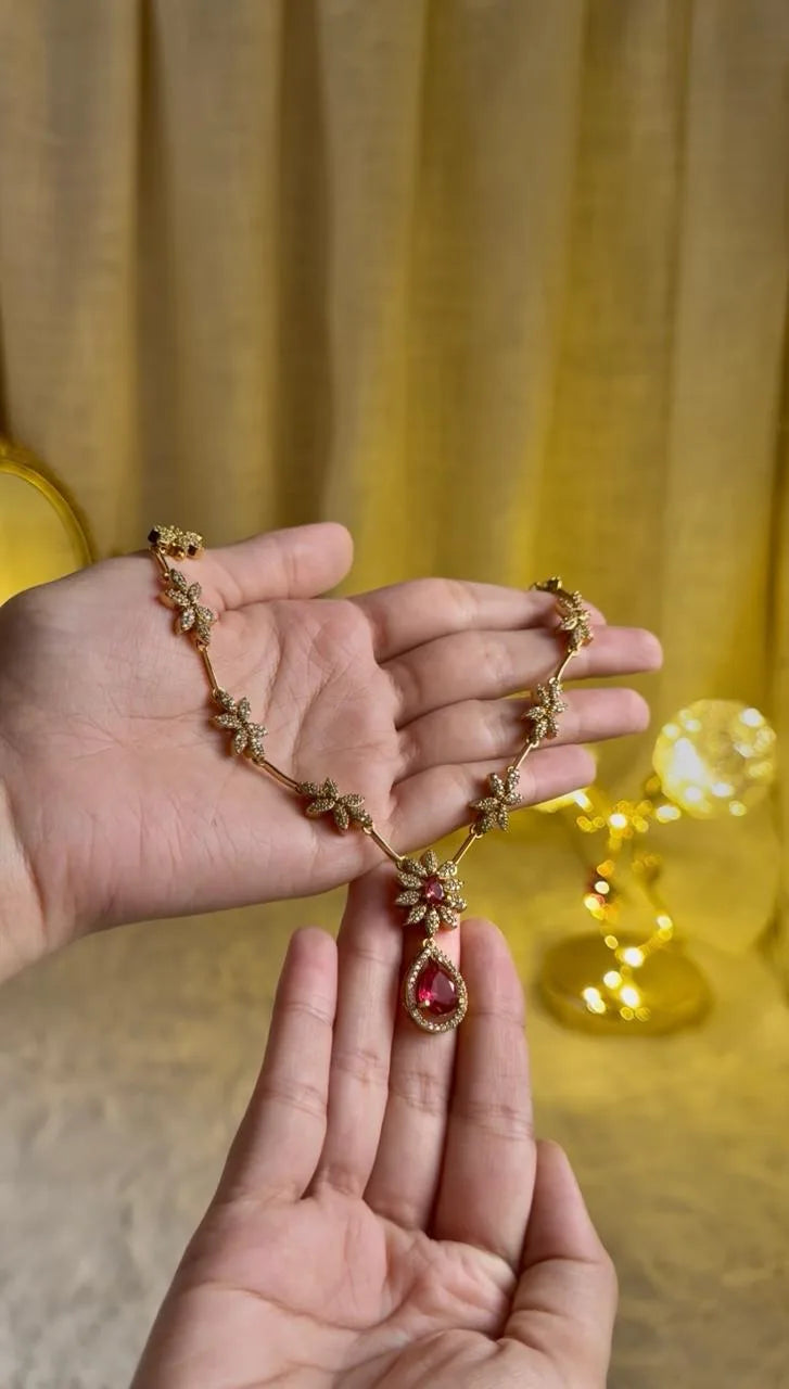 Gul-e-Ruby Necklace Set