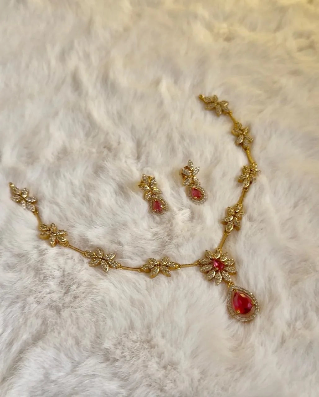 Gul-e-Ruby Necklace Set
